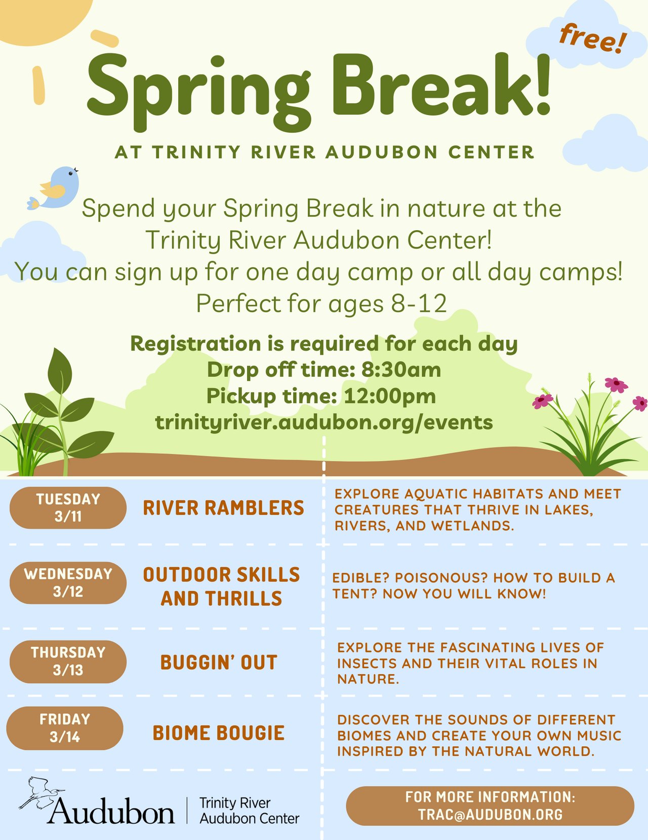 Spring Break Camp 2025 Audubon Texas